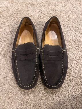 Peter Millar Men's Dark Brown Suede Driving Loafers- Size 9.5